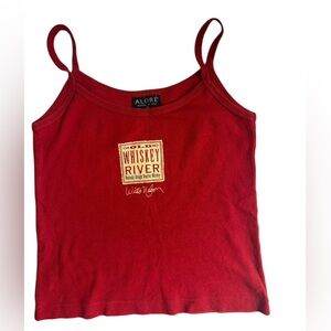 Red Aloré Whiskey River Tank Top Willie Nelson red size medium